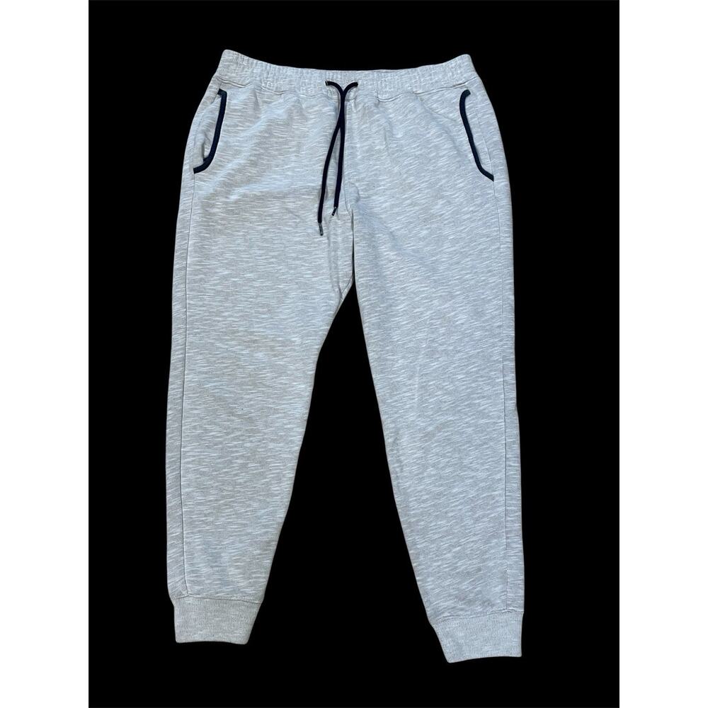 Hollister Jogger Sweatpants Men’s Size Large Gray Fleece Drawstring Pockets -EUC